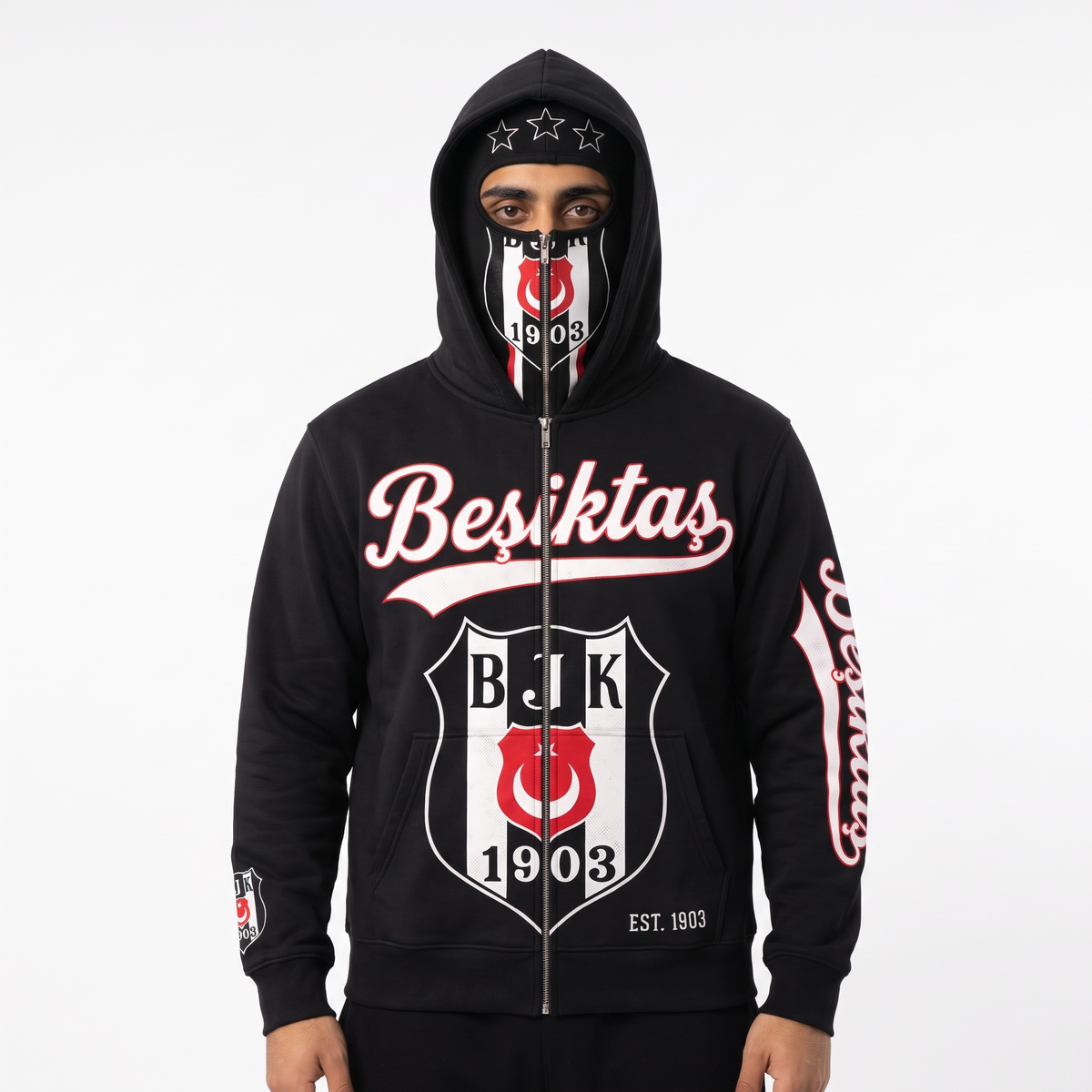 Sweat à capuche avec masque intégré