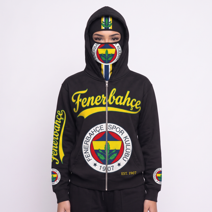 Sweat à capuche avec masque intégré